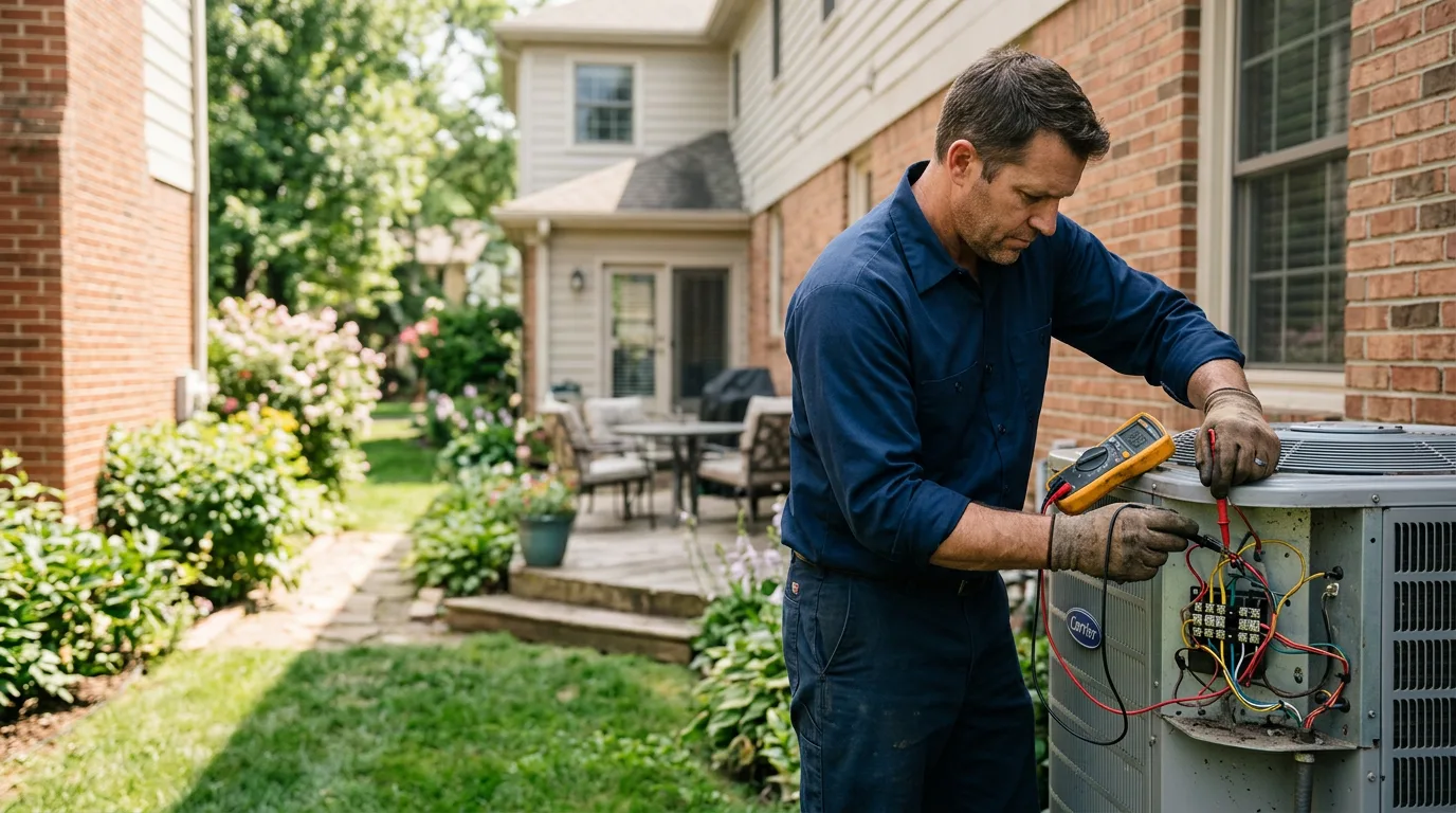 HVAC technician working near La Pointe, WI